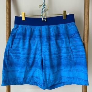 Lululemon Athletica Blue Athletic Shorts, unlined 7 in. Inseam